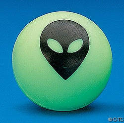 45mm Glow in the Dark Alien Bouncy Ball