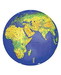 Dark Blue Giant 27 inch Inflatable Earth Globe