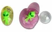 3 inch Glow in the Dark Alien Baby Putty Egg